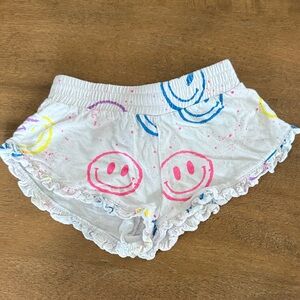 Flowers by Zoe White Smiley Face Shorts